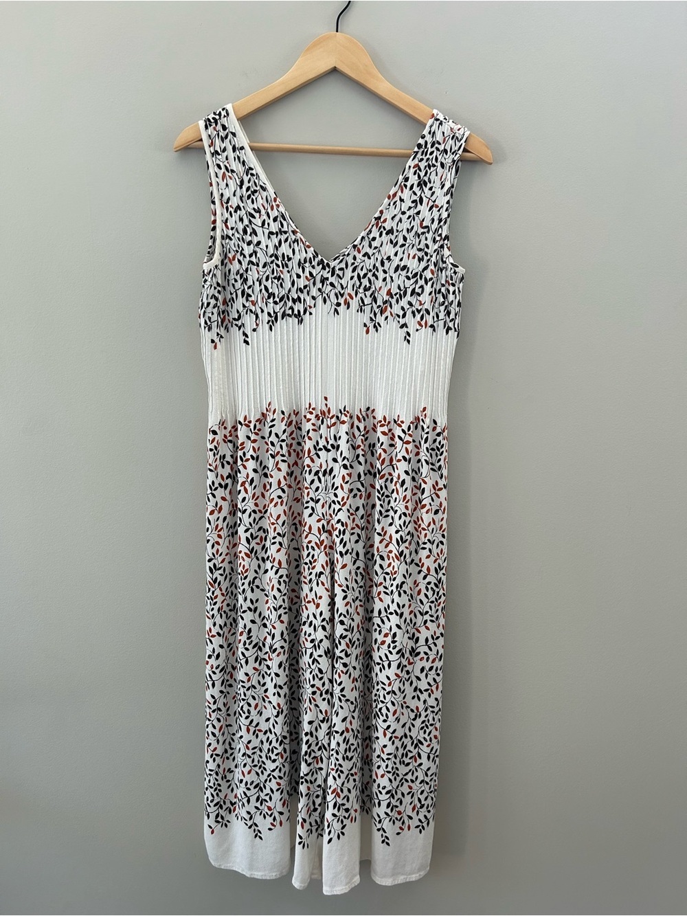 Elevenses Anthropologie Arboreta Viscose Wide Leg Floral Pintuck Jumpsuit Boho - Picture 4 of 10